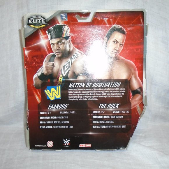 WWE The Rock Faarooq Elite Mattel Figure New 2-Pack Nation of Domination WWF WCW - Picture 5 of 5